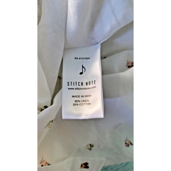 Stitch Note Men's Long Sleeve Vespa Print Linen/Cotton Shirt XXL New w tags - Picture 9 of 9